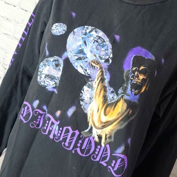 Diamond Supply Co. Long Sleeve Reaper See You in Hell Graphic Print Sleeves SZ M - Picture 2 of 11